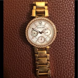 Gold Michael Kors Watch with Mother of Pearl face
